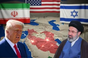 Diplomatic leaders shaking hands after agreeing to a temporary ceasefire