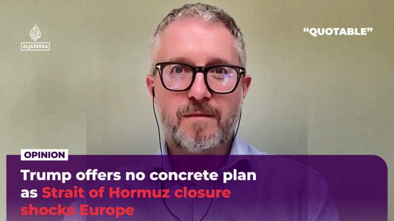 Economist James Meadway discussing the Strait of Hormuz closure and its impact on Europe.