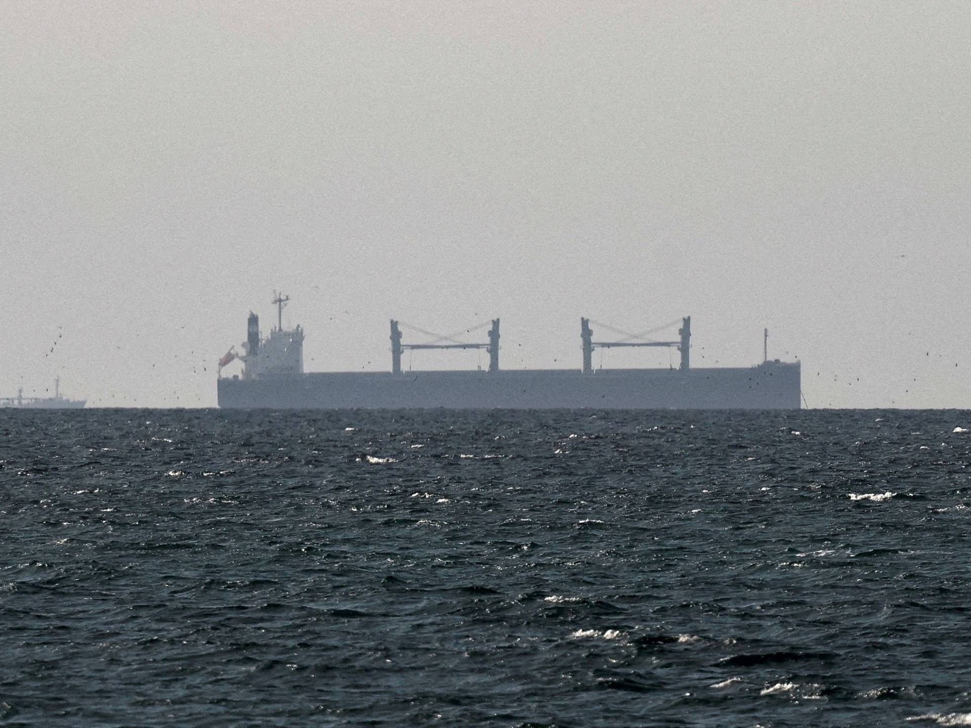 Cargo ship in the Gulf near the Strait of Hormuz