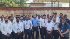 Aircraft maintenance staff on AIESL strike, demanding equal pay.