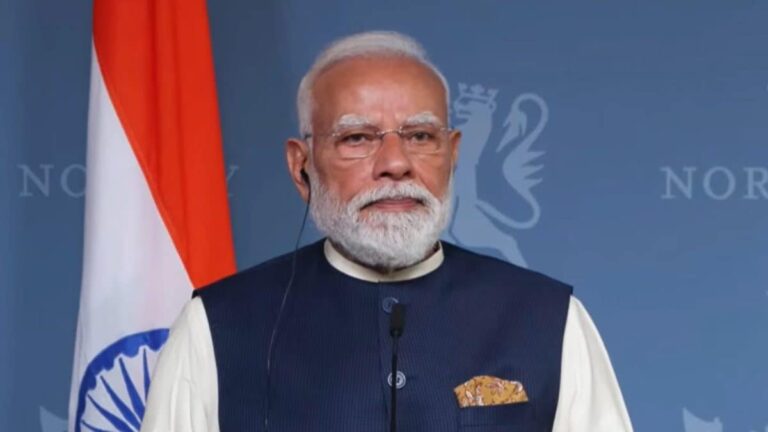 PM Modi and Norwegian PM Jonas Gahr Støre during a joint press statement in Oslo, announcing the Green Strategic Partnership and Norway's entry into the Indo-Pacific Oceans Initiative.