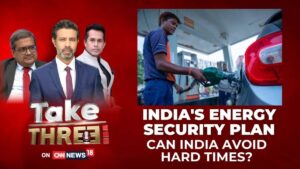 Image depicting India's economic challenges with graphs and currency symbols