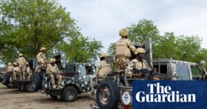 Nigerian soldiers training at a military base