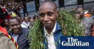 Sabastian Sawe returns to Kenya after breaking the sub-two-hour marathon barrier, greeted by cheering crowds and traditional ceremonies.
