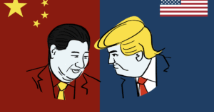 A comparative overview of the economic, military, and technological competition between the United States and China.