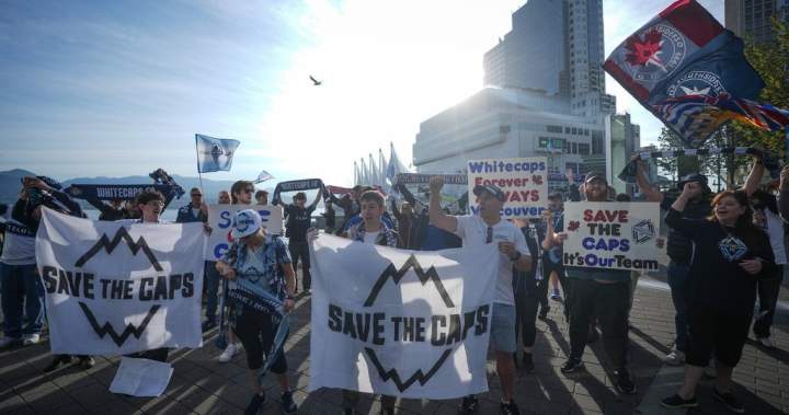 Vancouver Whitecaps fans rally against a potential move to Las Vegas.