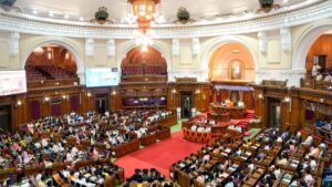 Uttar Pradesh assembly building where women's reservation was debated.