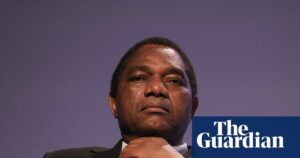 Zambian President Hakainde Hichilema in a dark suit.