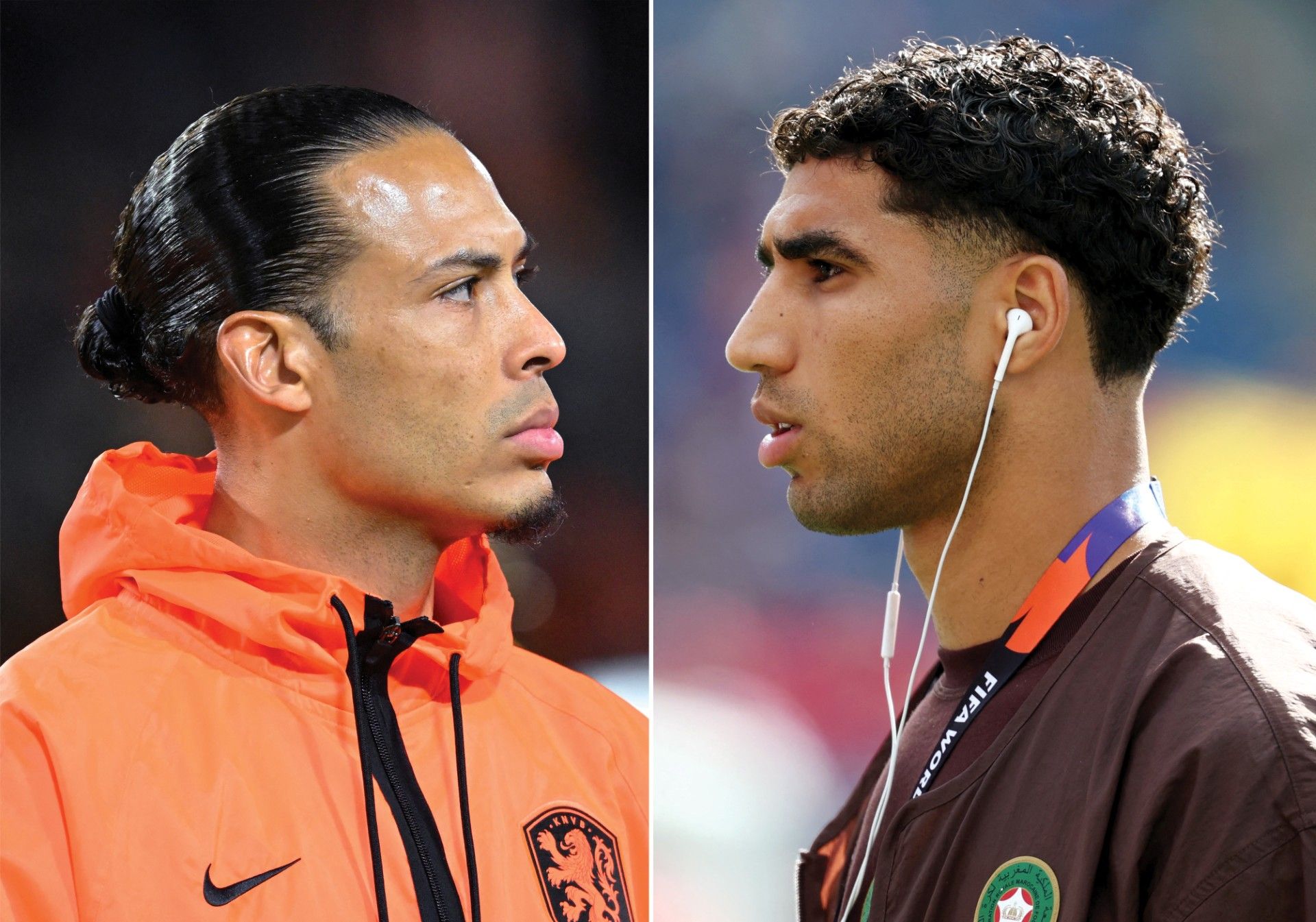 A live match between Netherlands and Morocco in the FIFA World Cup 2026
