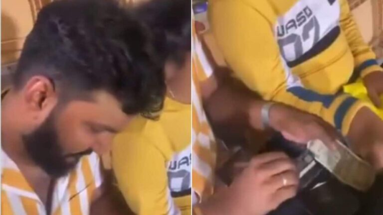 Tamil Nadu Minister D. Sarathkumar clarifying a viral video of him crushing a tablet.