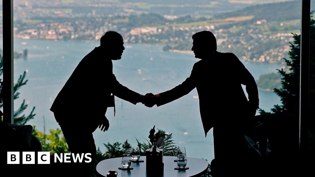 Iranian negotiator Mohammad Bagher Ghalibaf arriving in Switzerland for US-Iran talks.