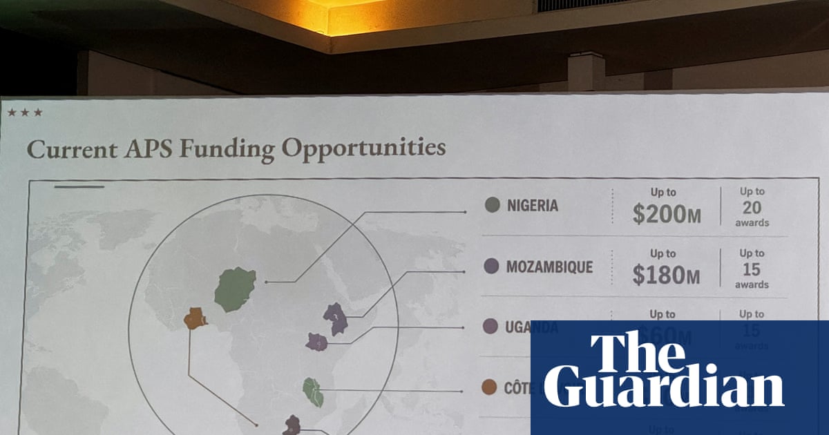 A screen showing a US government map of Africa with numerous countries mislabeled during a State Department presentation.