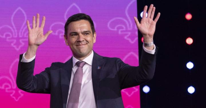 Quebec Liberal Leader Charles Milliard unveils his party's economic plan.