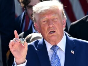 US President Donald Trump during a ceremony, file photo.