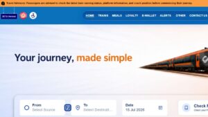 IRCTC new website beta version interface showing faster booking options.