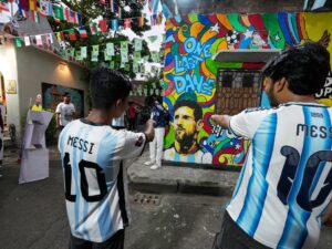 Kolkata football fans celebrate Lionel Messi, showing the city's intense passion for the Argentine star and his team.