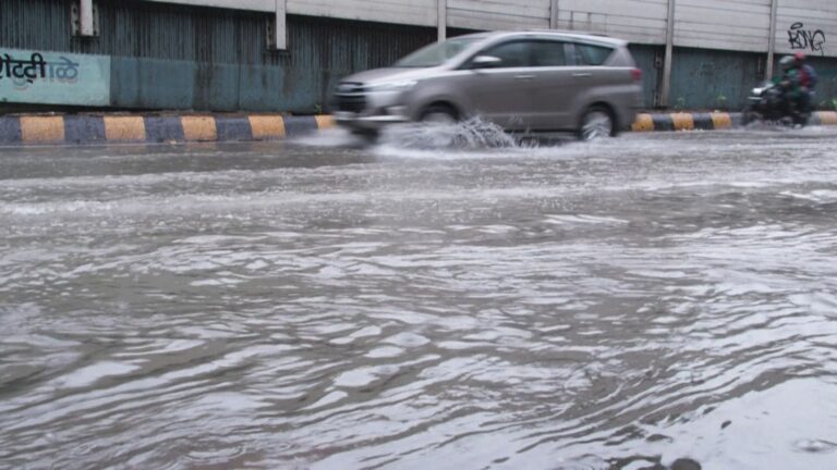 Flooded Mumbai streets during severe monsoon spell