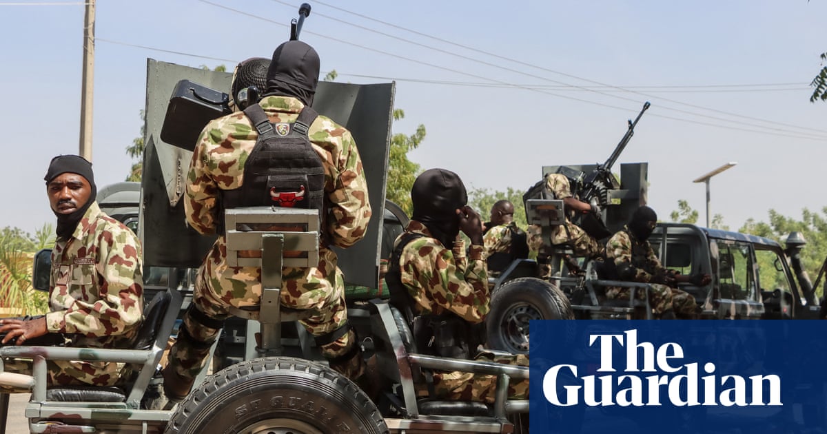 Nigerian troops on patrol in the north-eastern state of Borno.