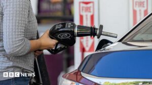 A vehicle being refueled at a Shell petrol station in Palo Alto, California, US.