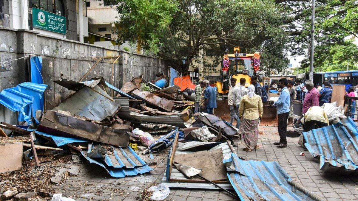 Pedestrian safety drive in Bengaluru after Supreme Court ruling on footpaths.