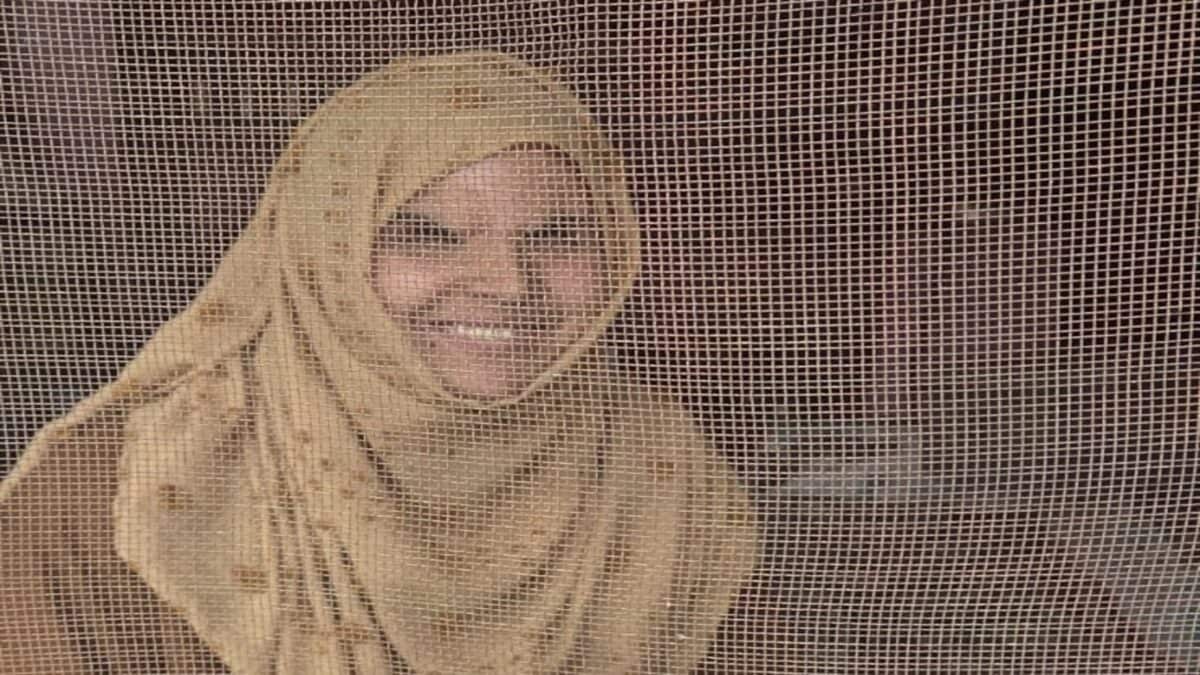 Insha Mushtaq, a Kashmiri pellet gun victim, after receiving rehabilitation approval.