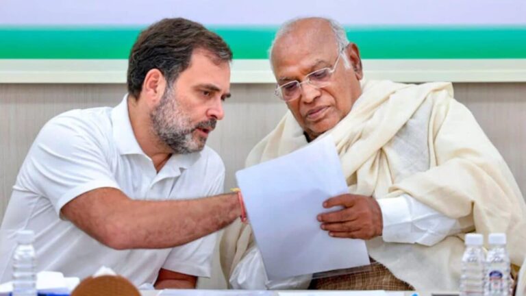 Opposition leaders Rahul Gandhi and Mallikarjun Kharge demand probe into Ram Temple donation theft.