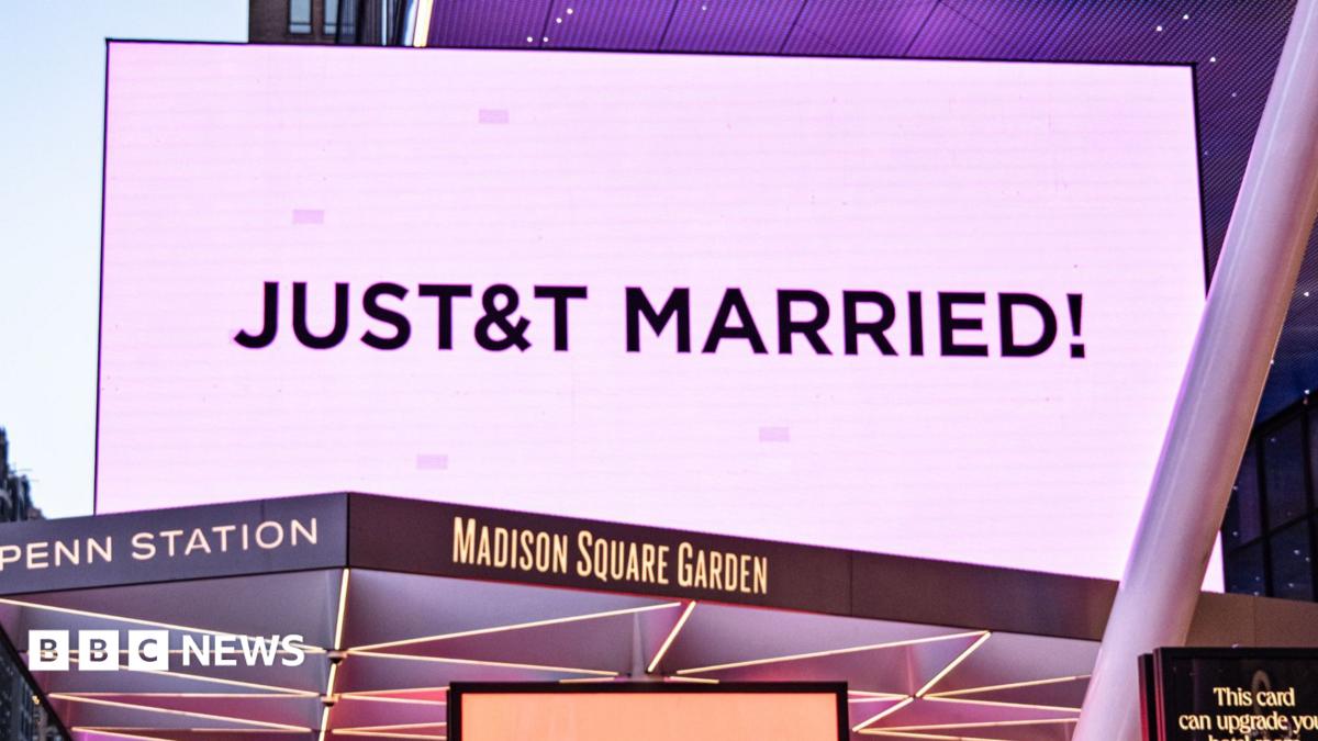 Details of Taylor Swift and Travis Kelce's high-profile wedding at Madison Square Garden, featuring celebrity guests and fan reactions.