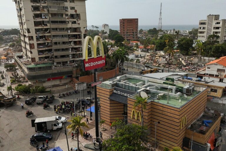 Venezuelan doctors convert a fast-food restaurant into an emergency clinic after a devastating earthquake.