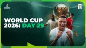 World Cup 2026 Day 29 highlights featuring Morocco's exit and France's semi-final advance.