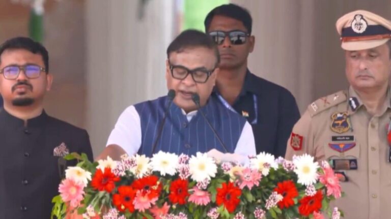 Assam CM Himanta Biswa Sarma advocating for the Assam Model of development and youth empowerment