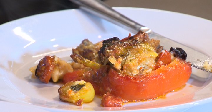 Executive Chef Massimo Capra's Stuffed Peppers with Eggplant recipe.
