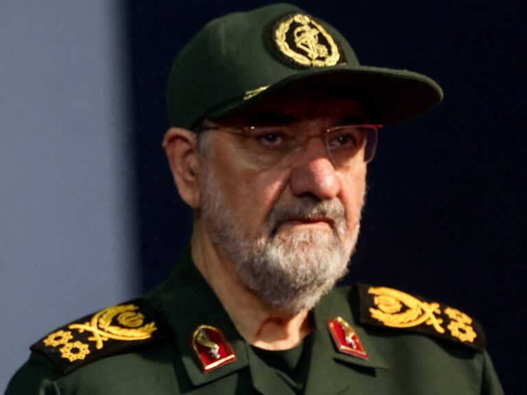 Mohsen Rezaei, Iran's security chief, attends a ceremony, against a backdrop of intensifying US-Iran tensions.