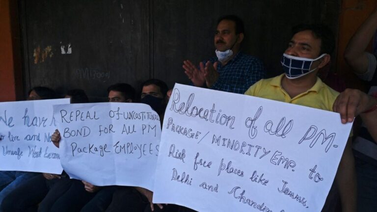 Image showing a letter targeting Kashmiri Pandit families with threats and personal details, symbolizing renewed fear and insecurity in Kashmir.