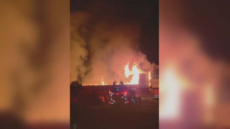 Image of damage from the Bethlehem Catholic High School fire in Saskatoon.