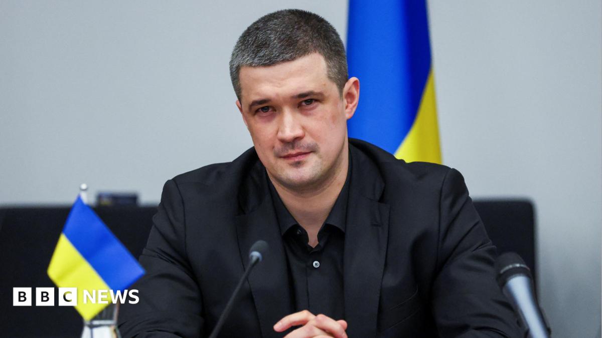 Ukrainian Defence Minister Mykhailo Fedorov during a meeting