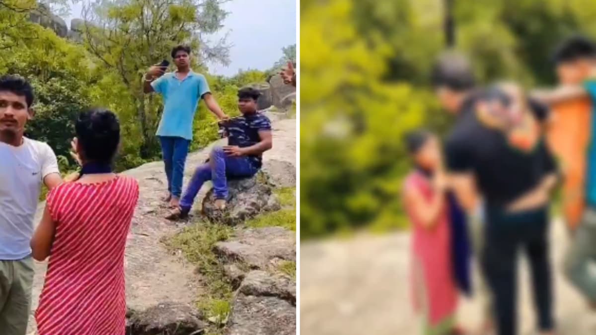 Viral video showing a minor girl being harassed at Mandar Parvat in Bihar