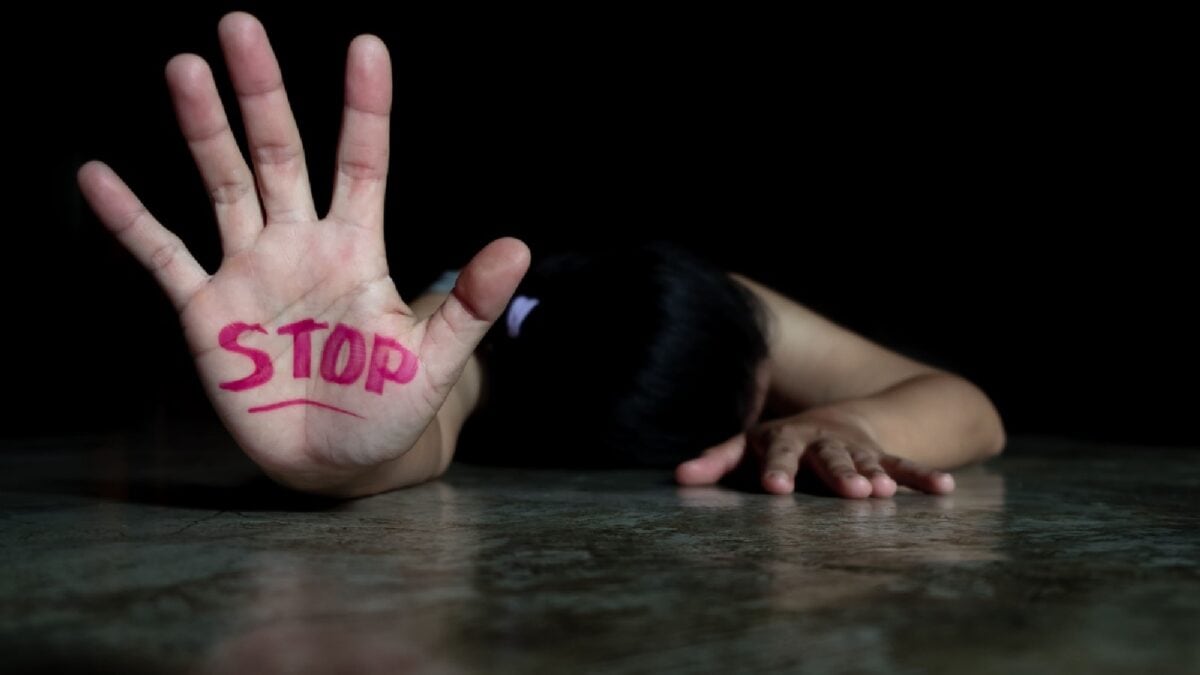Police tape at a crime scene in Delhi following reports of a minor being raped in Wazirabad.