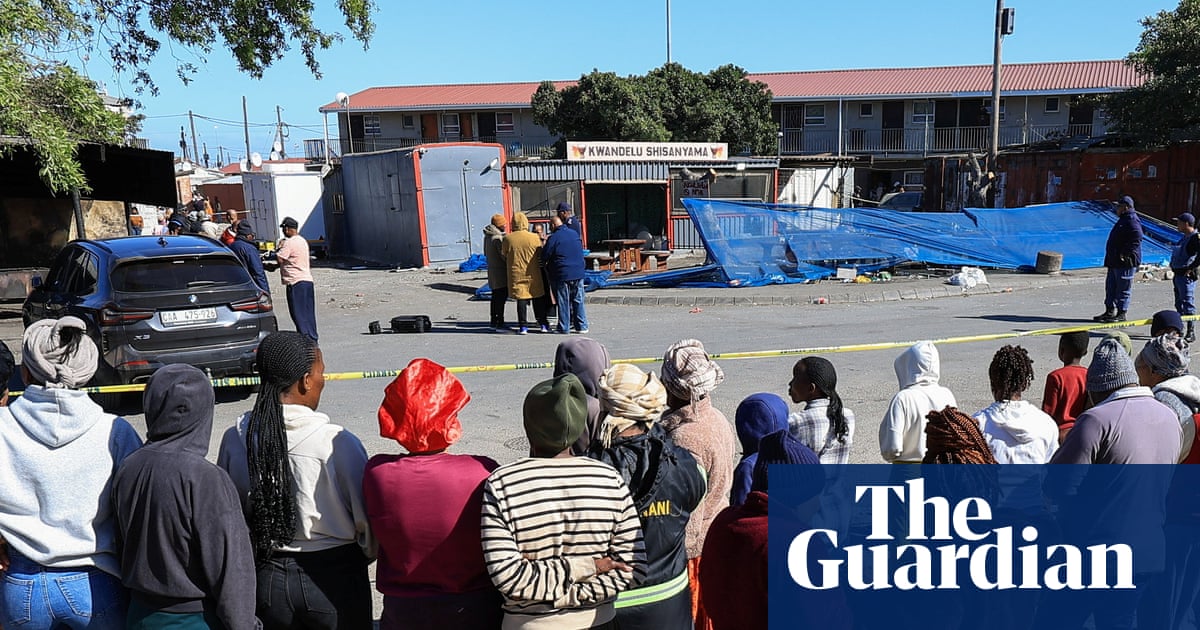 Police cordoning off an area following one of the recent mass shootings in South Africa.