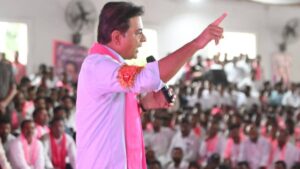 KTR warns Telangana government of high-voltage protest over Nagarjuna Sagar water shortage.