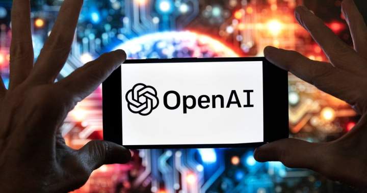 An OpenAI-branded logo displayed on a smartphone screen, symbolizing the intersection of AI development and digital security concerns.