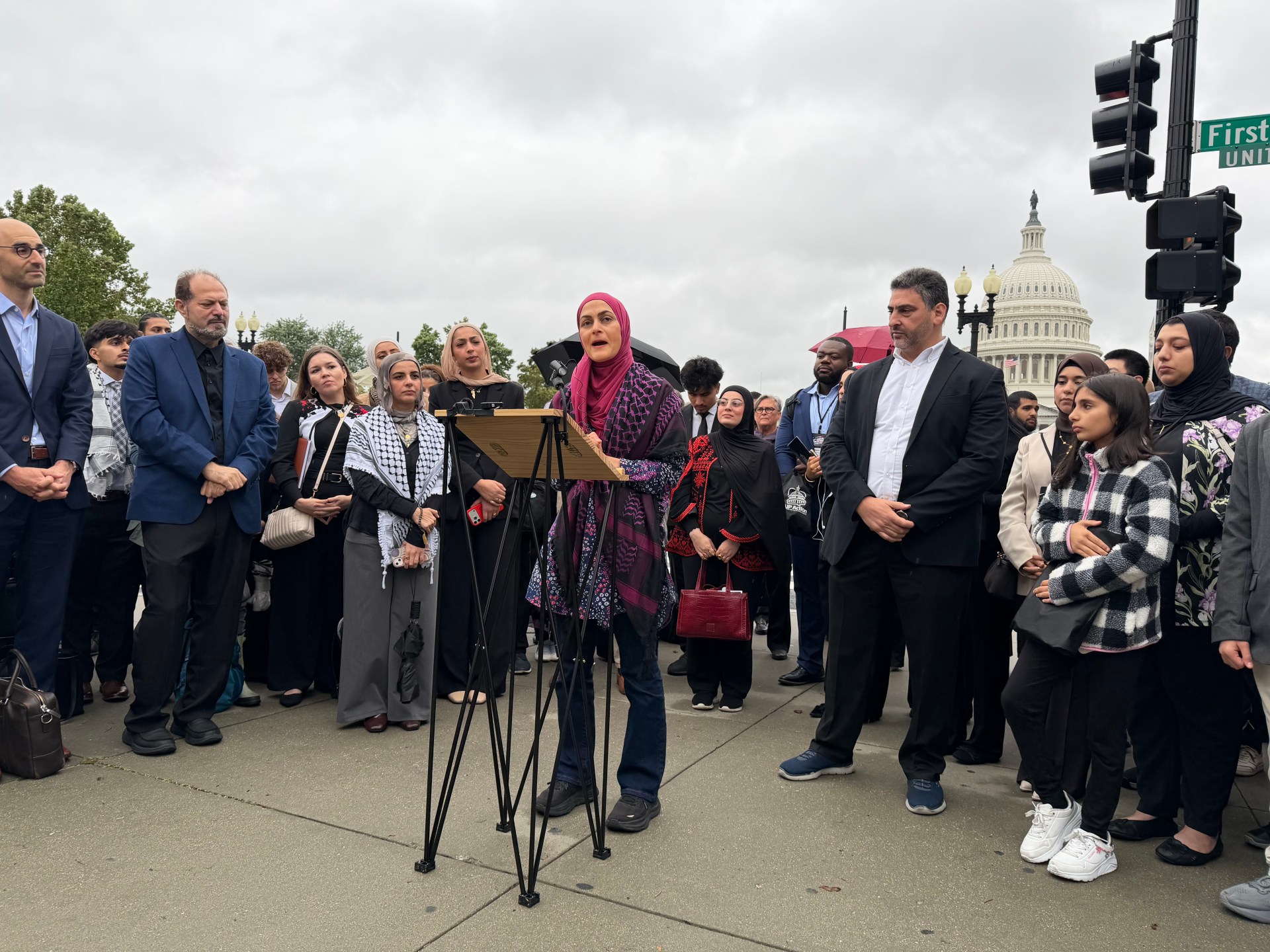Palestinian Americans hold a day of advocacy at the US Capitol to protest new military aid to Israel.