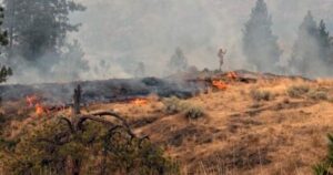 Fire crews preparing for a prescribed burn operation to mitigate future wildfire risk in the Okanagan area.