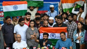 Value: CJP protest in Delhi, Connaught Place under police security and lockdown.