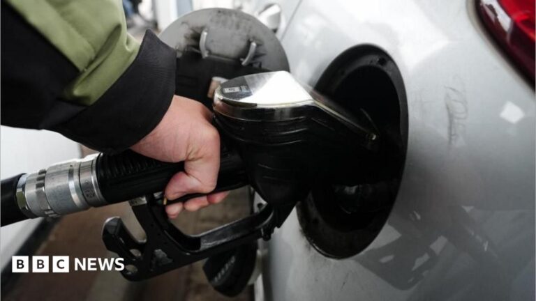 A fuel pump at a gas station, representing the global effort to manage oil and diesel supplies through the G7 initiative.