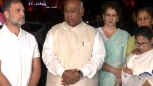 Value: Leaders of the INDIA bloc meeting with President Droupadi Murmu to discuss electoral integrity concerns.