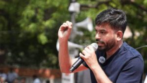 CJP leader Abhijeet Dipke calling for a protest at Jantar Mantar