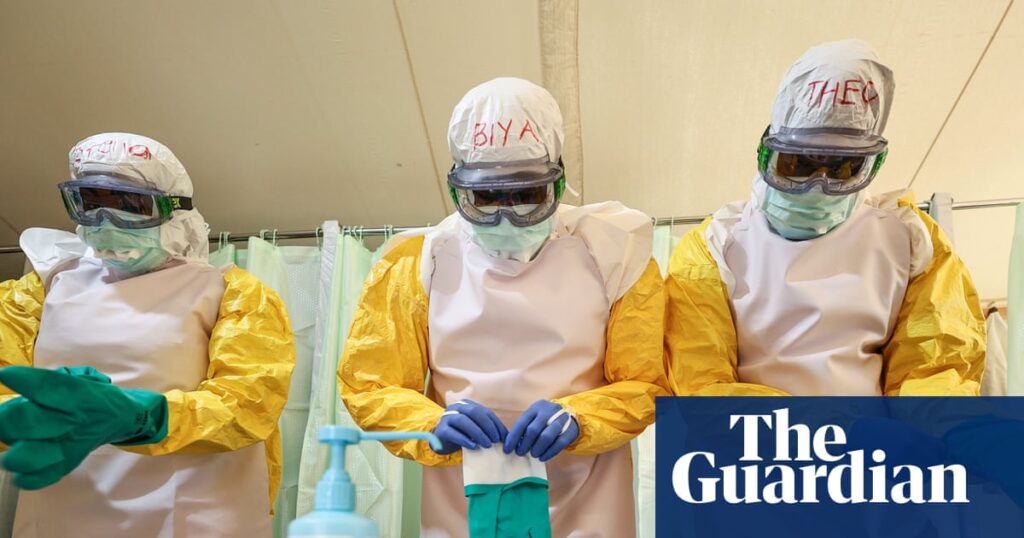 Health worker training for Ebola response in Kenya.