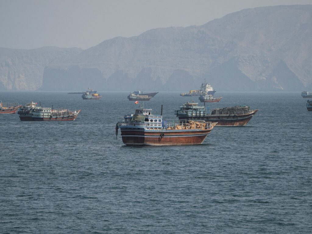 Value: A vessel transiting the Strait of Hormuz amidst increasing geopolitical tensions and rising energy prices.