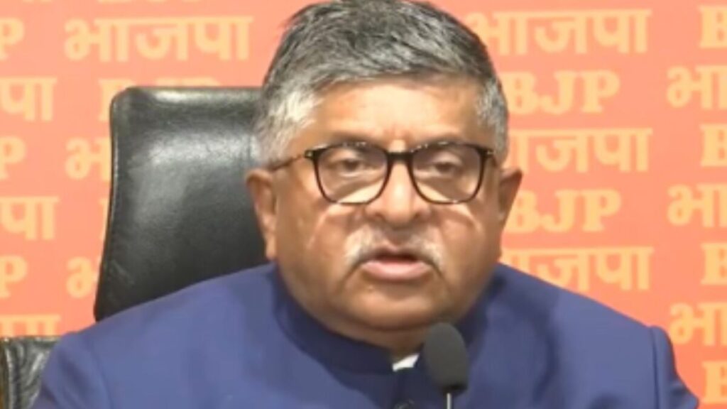 Value: Ravi Shankar Prasad criticizing political protests in Delhi
